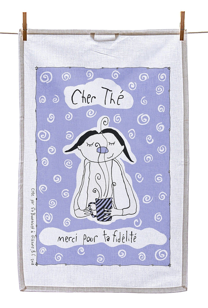 Tea Towel - Dear Tea, thank you for always being there (English & French)