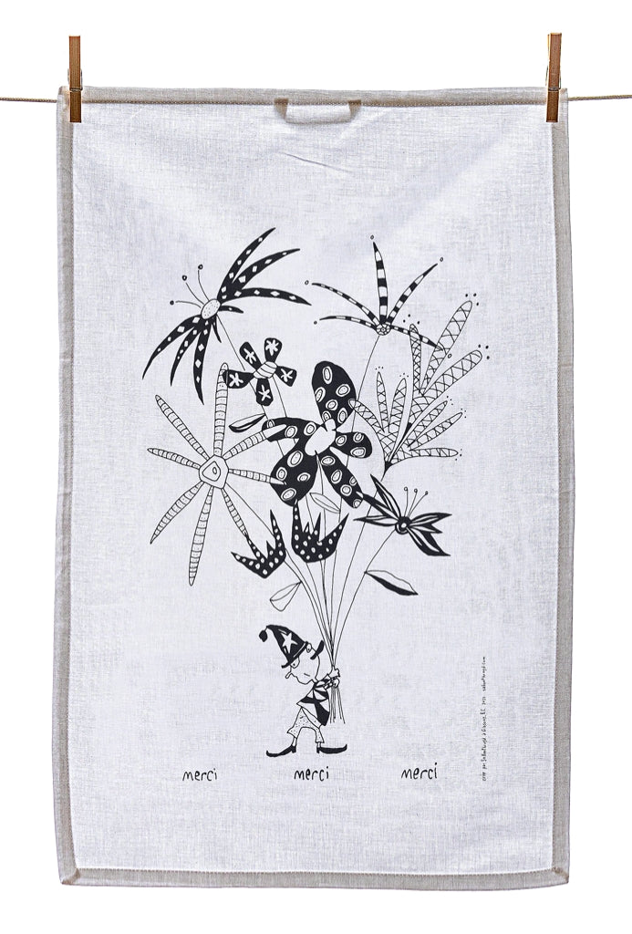 Tea Towel - Thank you (English & French)