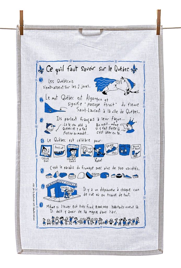 Tea Towel - Things to know about Québec (English & French)
