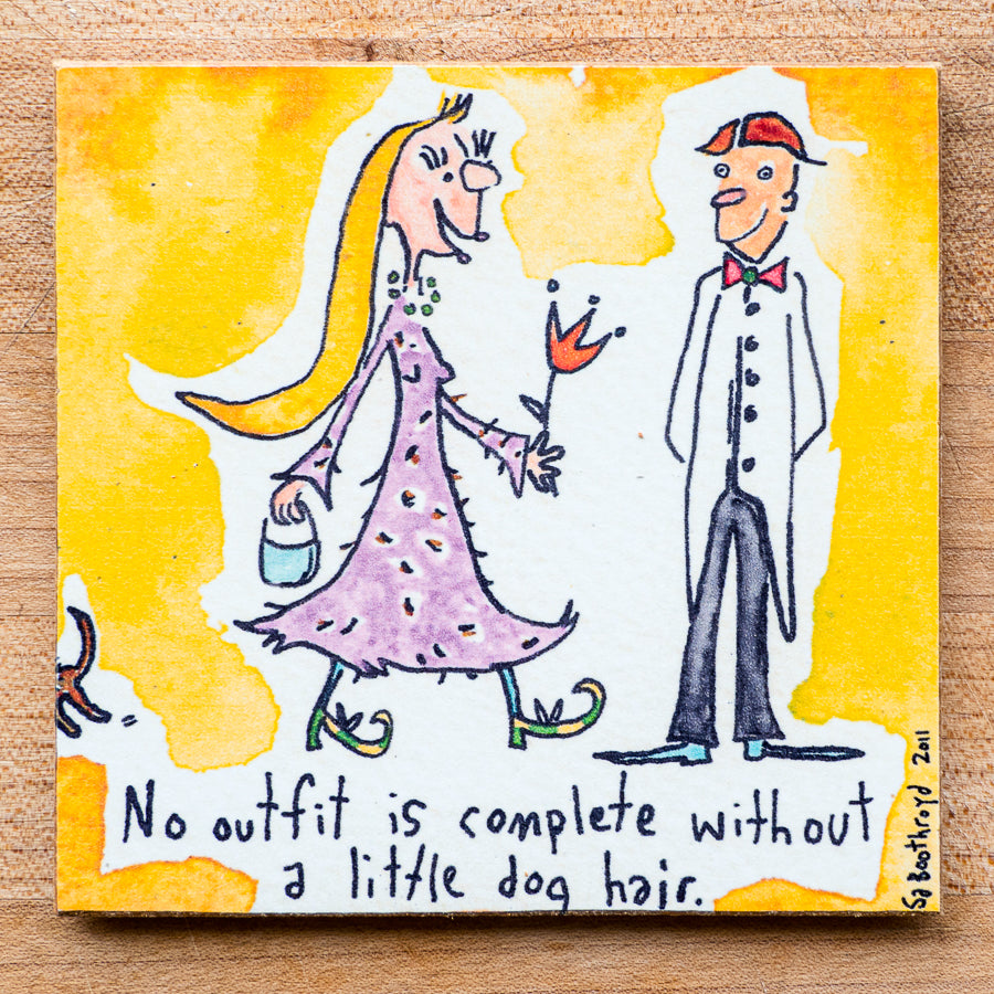 No outfit is complete without a little dog hair (English & Français)