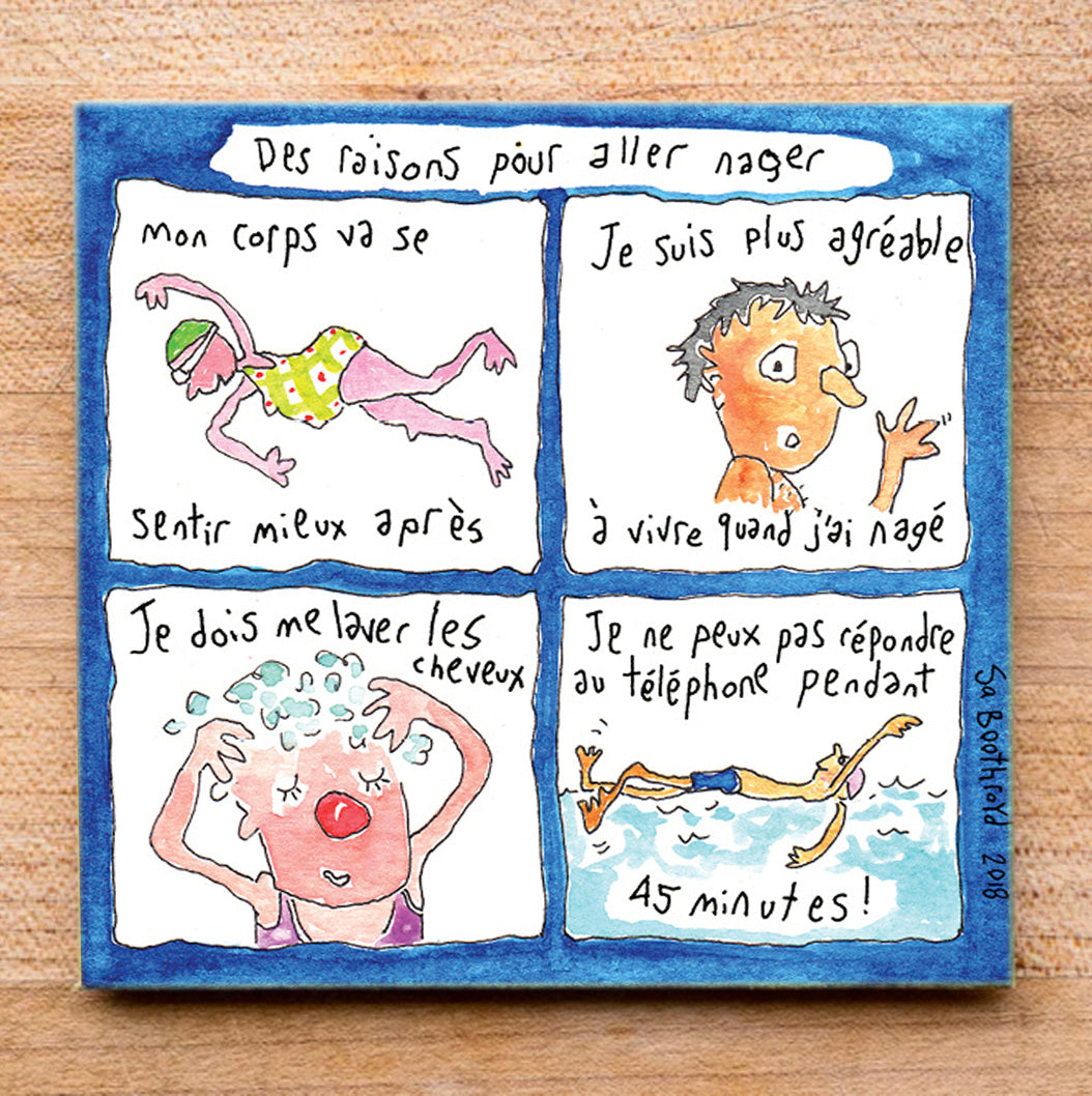 Reasons to go for a swim (English & Français)