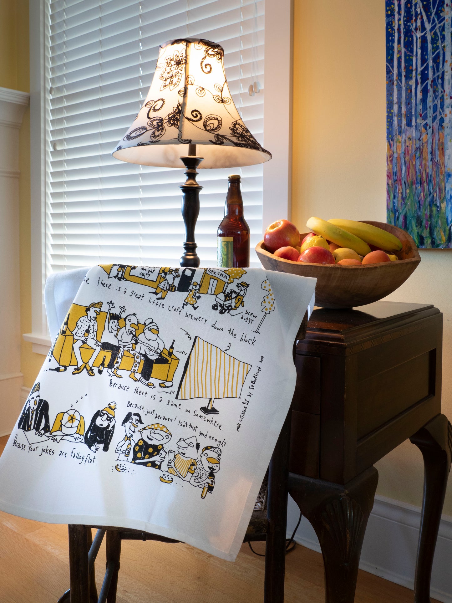 Tea Towel - Reasons to have a beer (English & French)