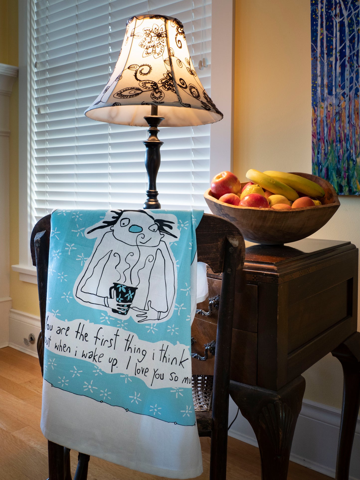 Tea Towel - Dear Coffee, you are the first thing I think about... (English & French)