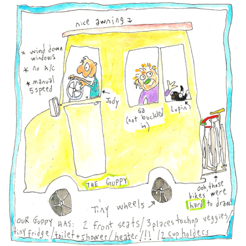 Our camper van, aka "The Guppy"