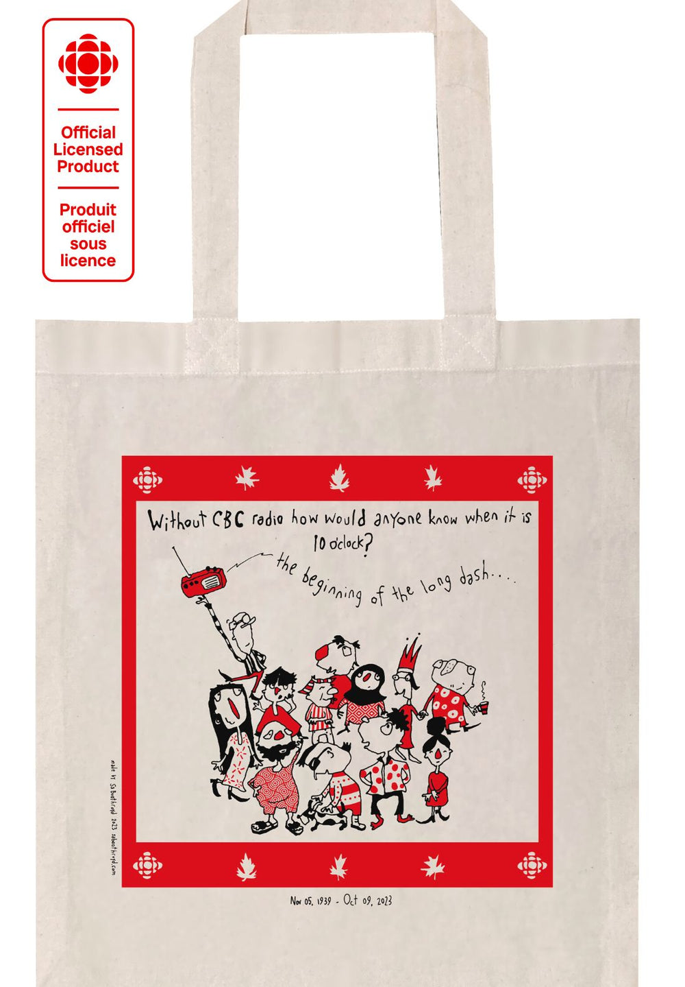Bag - CBC The beginning of the long dash (10 o'clock, 11 o'clock, 1 o'clock & 2 o'clock)