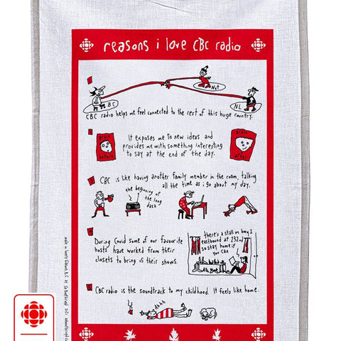 Tea Towel - Reasons I love CBC radio