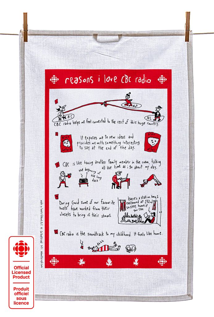 Tea Towel - Reasons I love CBC radio
