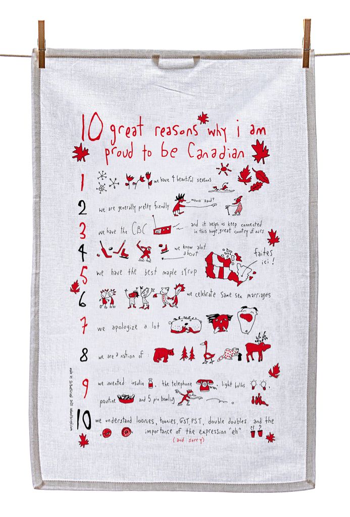 Tea Towel - 10 Great reasons why I am proud to be Canadian