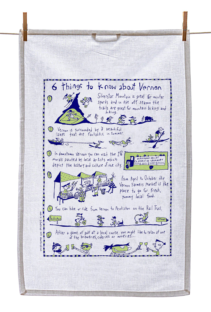 Tea Towel - 6 things to know about Vernon