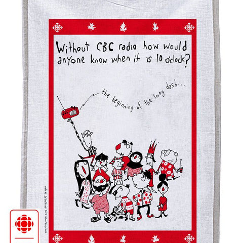 Tea Towel - CBC The beginning of the long dash (10 o'clock, 11 o'clock, 12 o'clock, 1 o'clock & 2 o'clock)