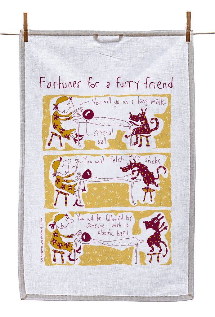 Tea Towel - Fortunes for a furry friend