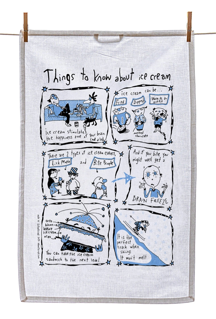 Tea Towel - Things to know about ice cream