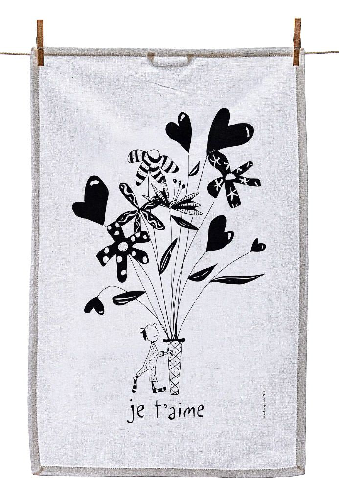
                  
                    Tea Towel - I love you (English & French)
                  
                