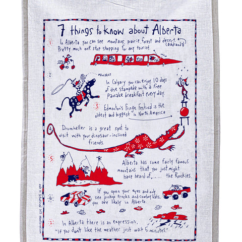 Tea Towel - 7 things to know about Alberta