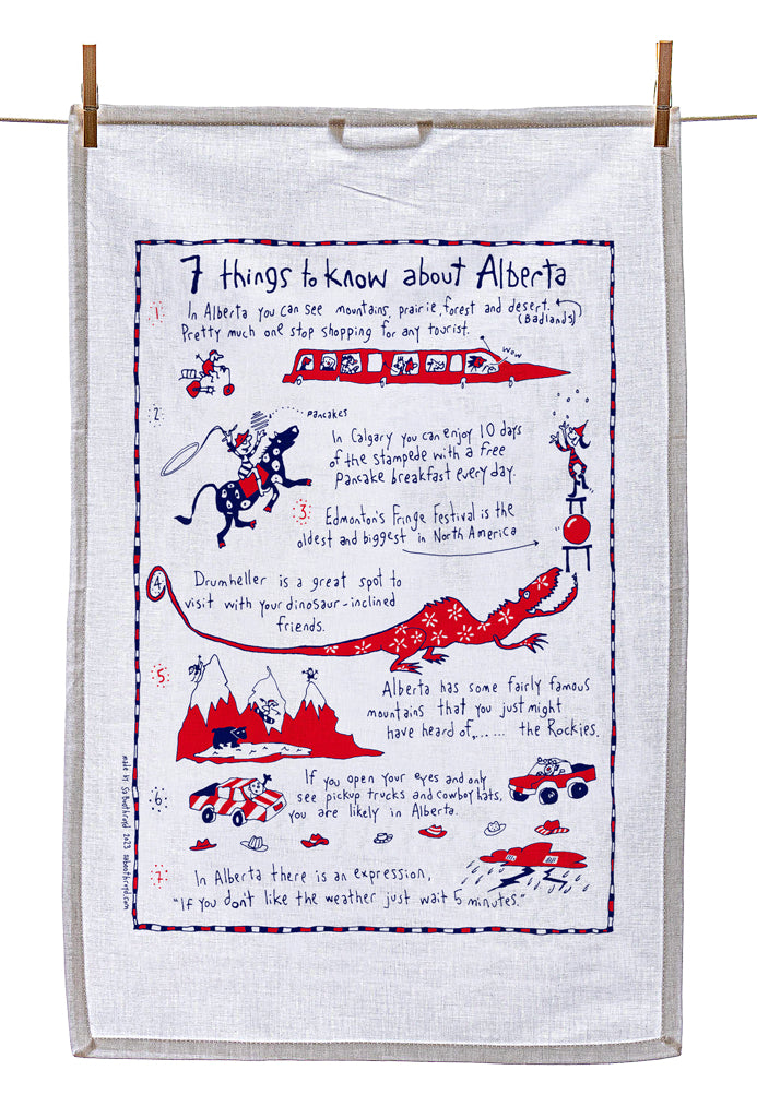 Tea Towel - 7 things to know about Alberta