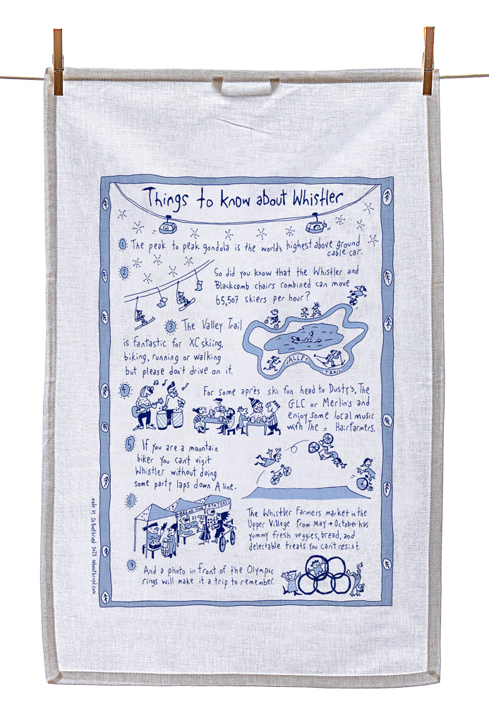 Tea Towel - Things to know about Whistler