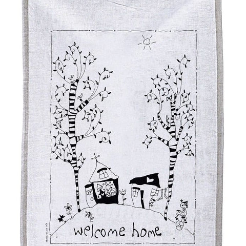 Tea Towel - Welcome home (English & French)