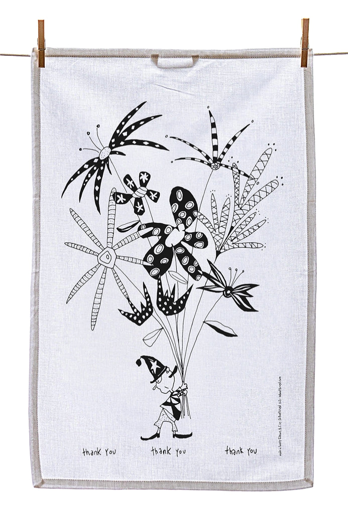 Tea Towel - Thank you (English & French)