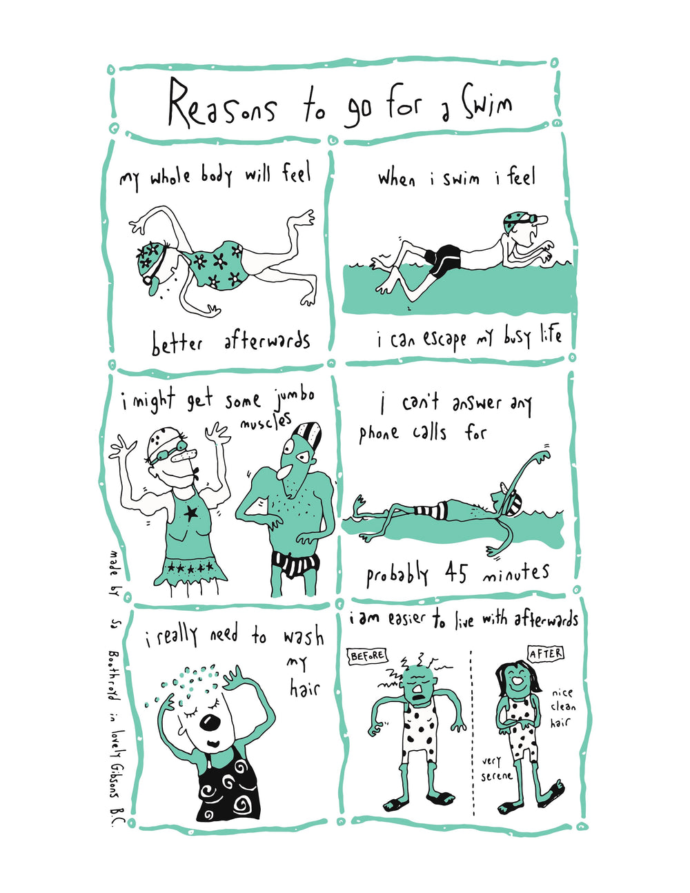 Print - Reasons to go for a swim