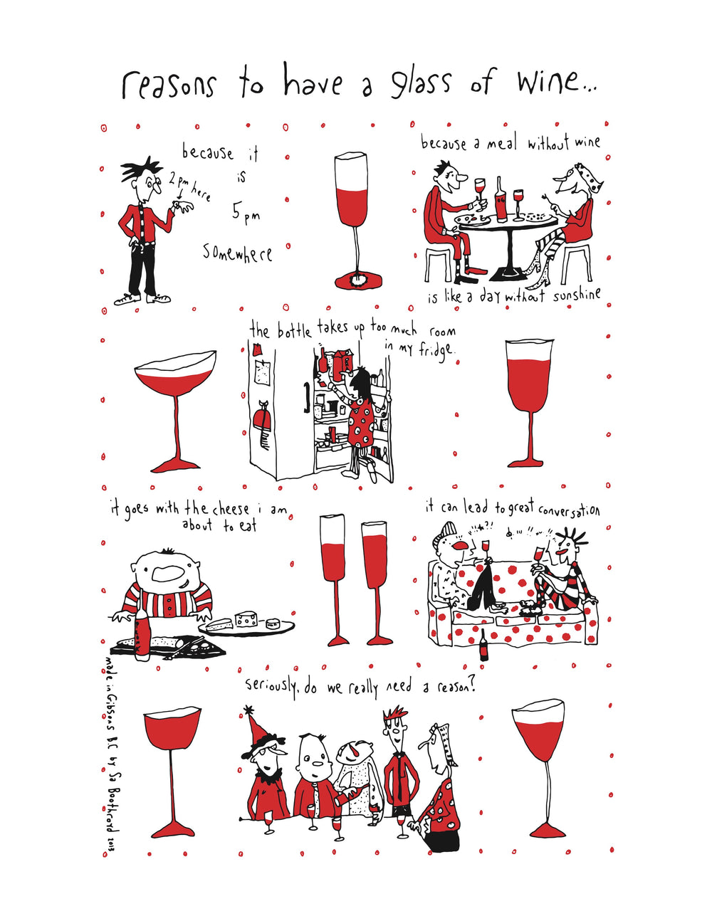 Print - Reasons to have a glass of wine