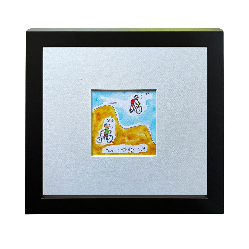 
                  
                    Your birthday ride (framed watercolour)
                  
                