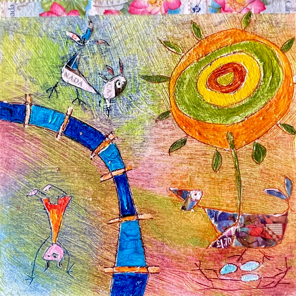 
                  
                    Birds in your garden (Triptych, each 4" x 4")
                  
                