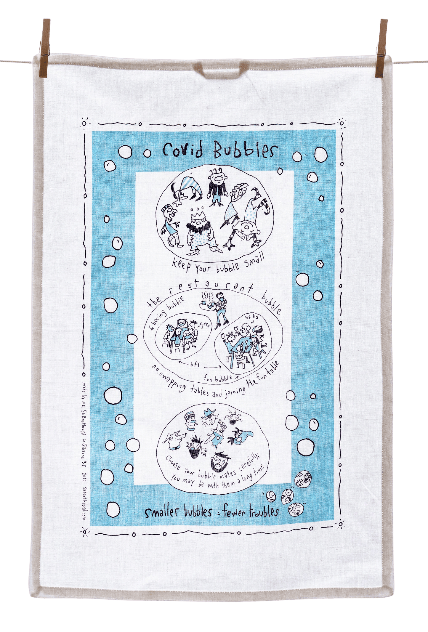 
                  
                    Tea Towel - Covid Bubbles
                  
                