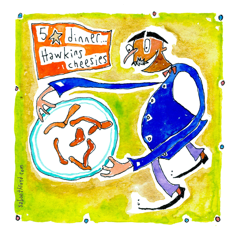 
                  
                    Mini Card - Five star dinner...Hawkins cheesies
                  
                