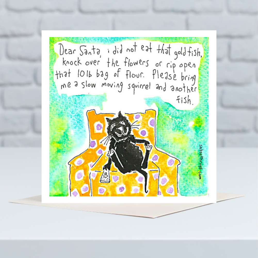 Mini Card - Dear Santa, I did not eat that goldfish...