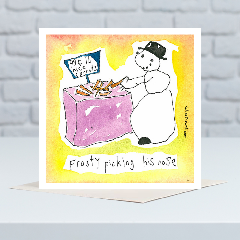Mini Card - Frosty picking his nose