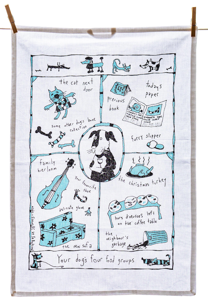 
                  
                    Tea Towel - Your dog's four food groups (English & French)
                  
                