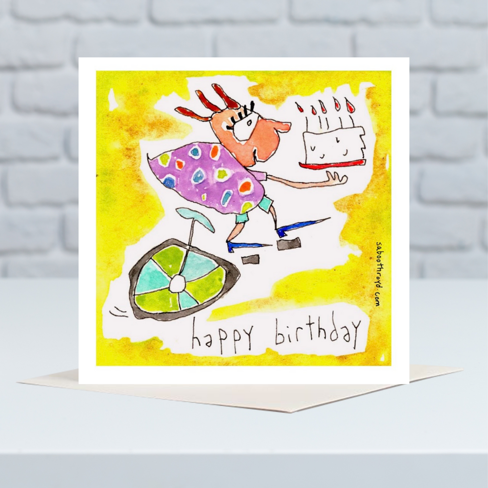 Mini Card - Happy Birthday (bike)