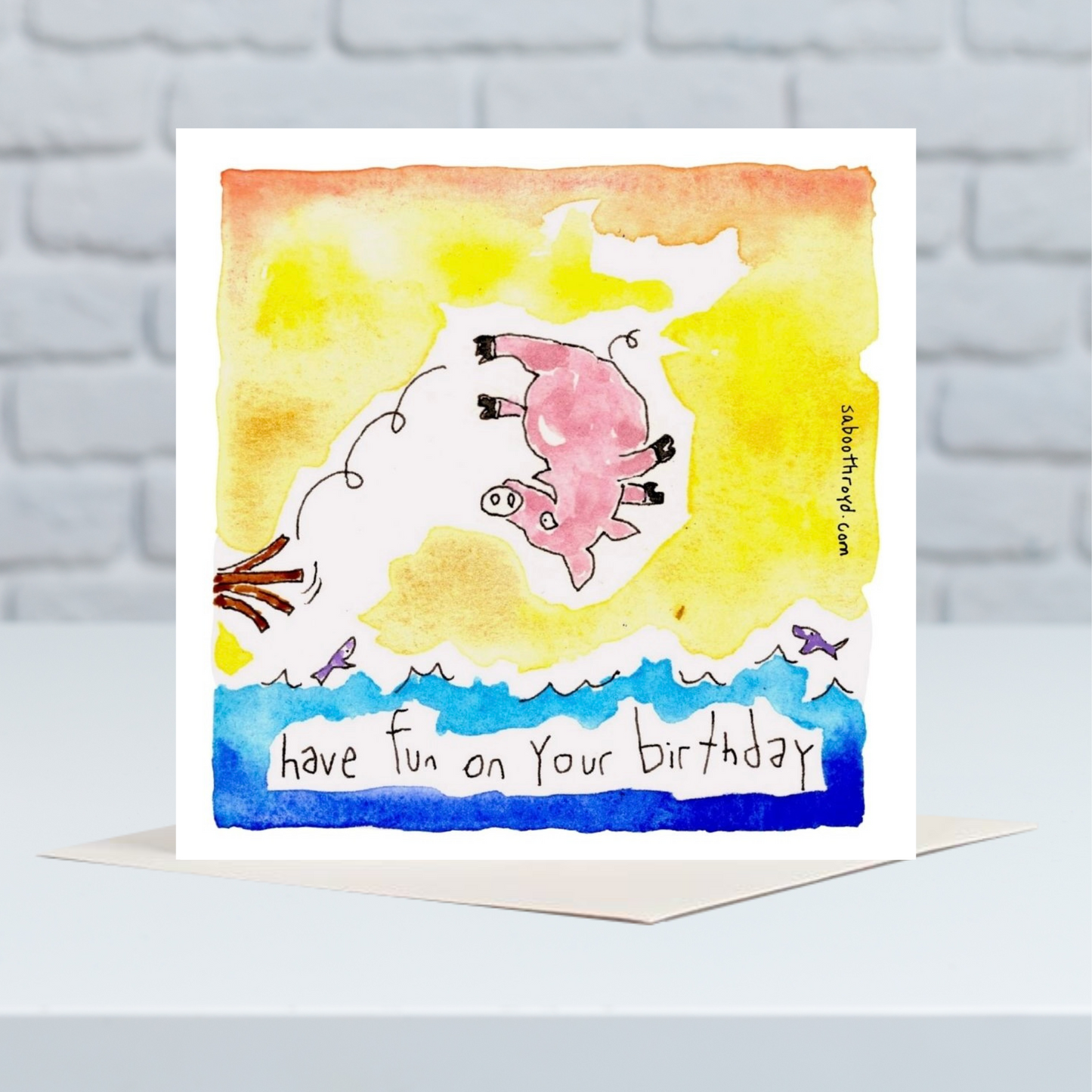 Mini Card - Have fun on your birthday – Sa Boothroyd Gallery