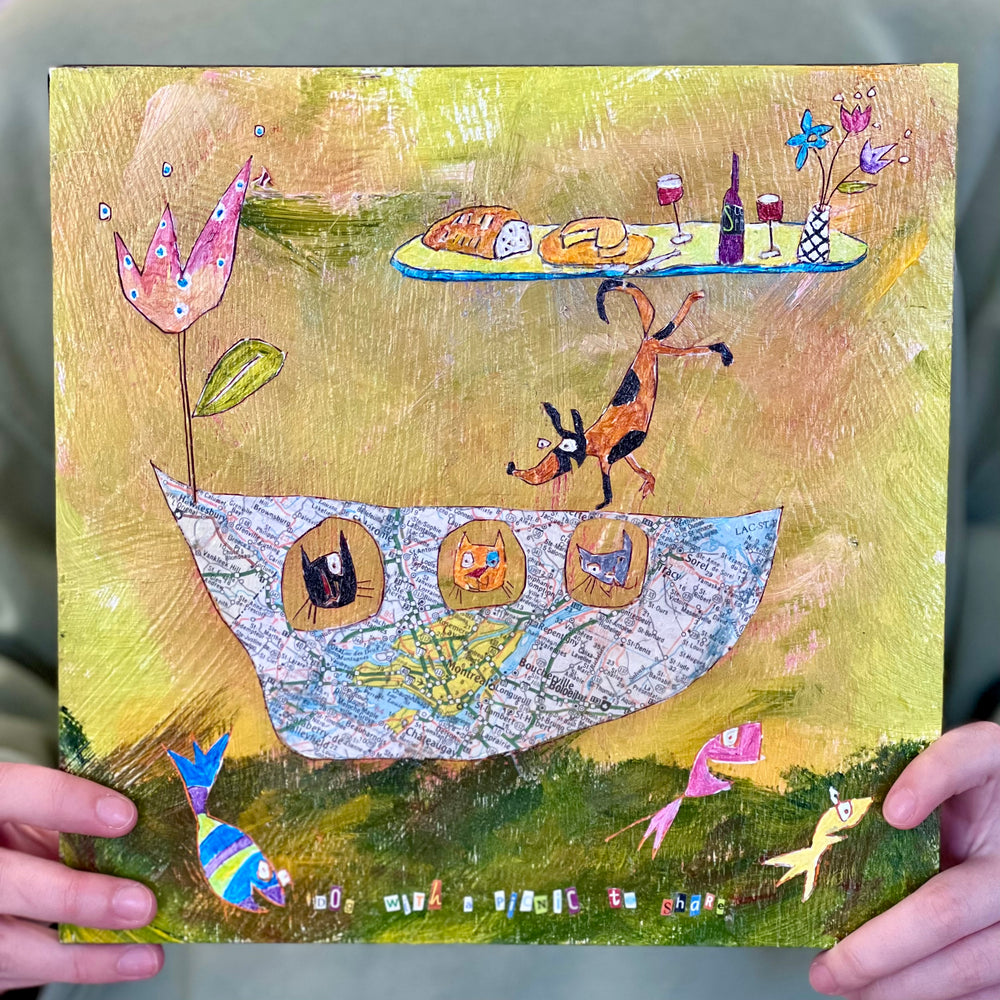 
                  
                    Dog with a picnic to share (10" x 10")
                  
                