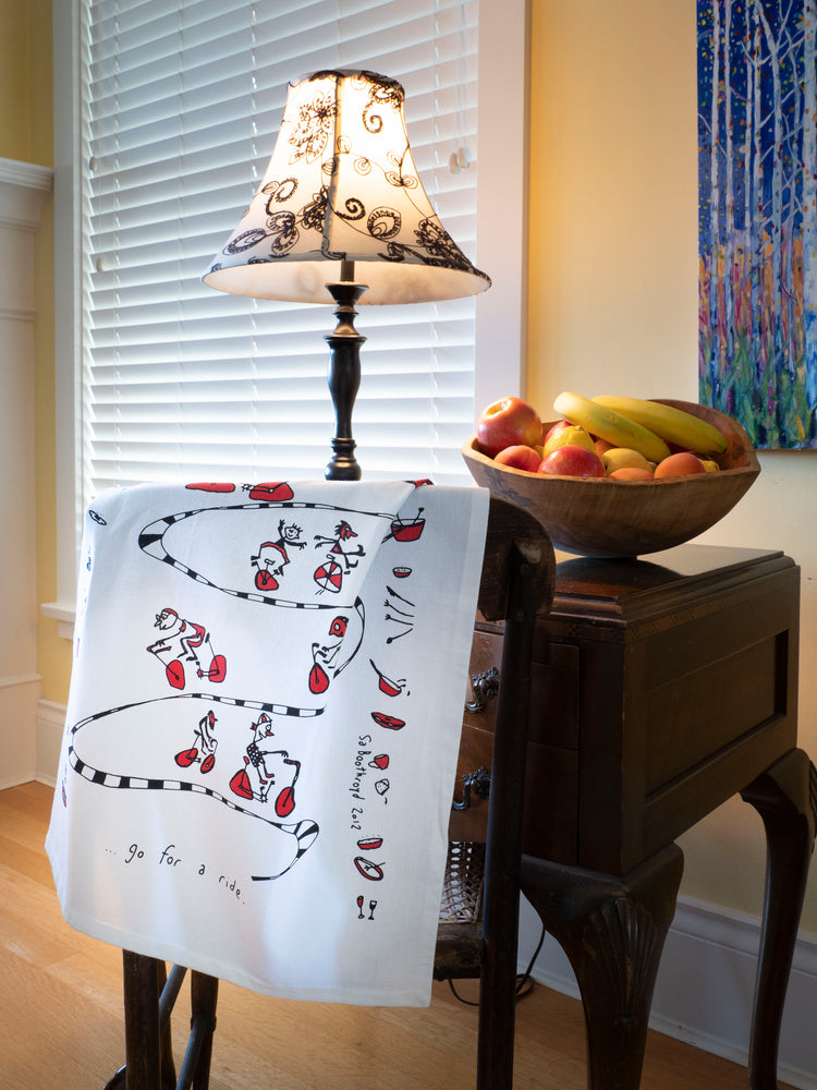
                  
                    Tea Towel - Leave the dishes til later and go for a ride (English & French)
                  
                