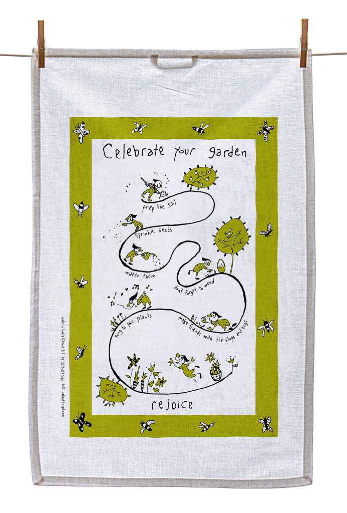 
                  
                    Tea Towel - Celebrate your garden (English & French)
                  
                