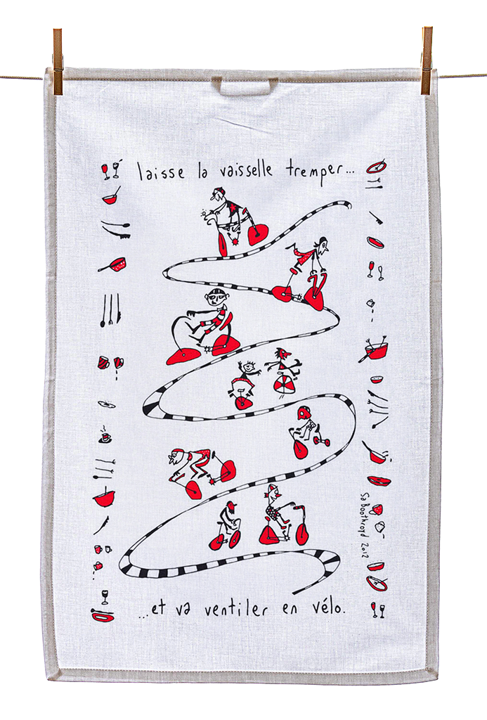 
                  
                    Tea Towel - Leave the dishes til later and go for a ride (English & French)
                  
                