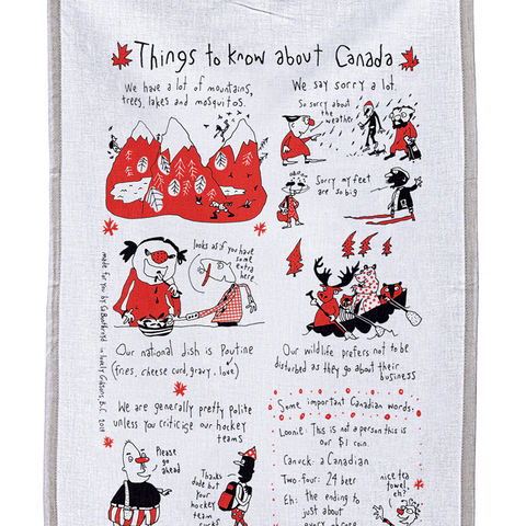 Tea Towel - Things to know about Canada (English & French)