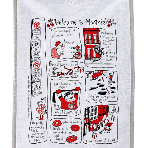 Tea Towel - Welcome to Montréal (English & French)