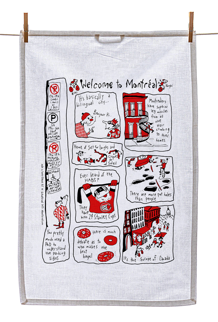 Tea Towel - Welcome to Montréal (English & French)