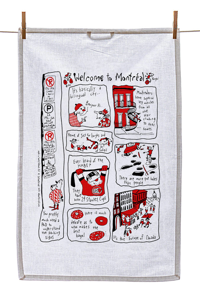 
                  
                    Tea Towel - Welcome to Montréal (English & French)
                  
                