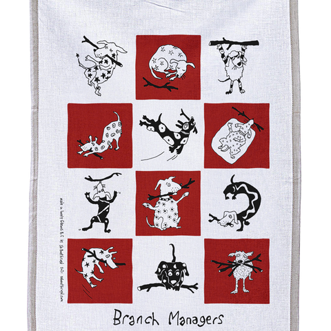 Tea Towel - Branch Managers (also available in green!)