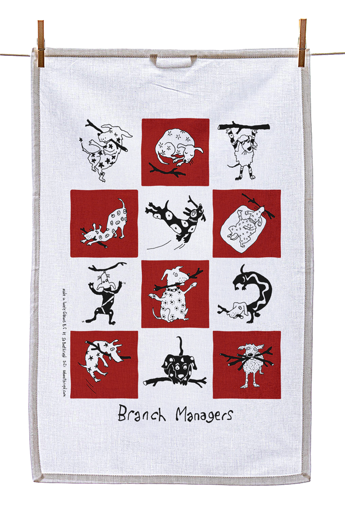 Tea Towel - Branch Managers (also available in green!)