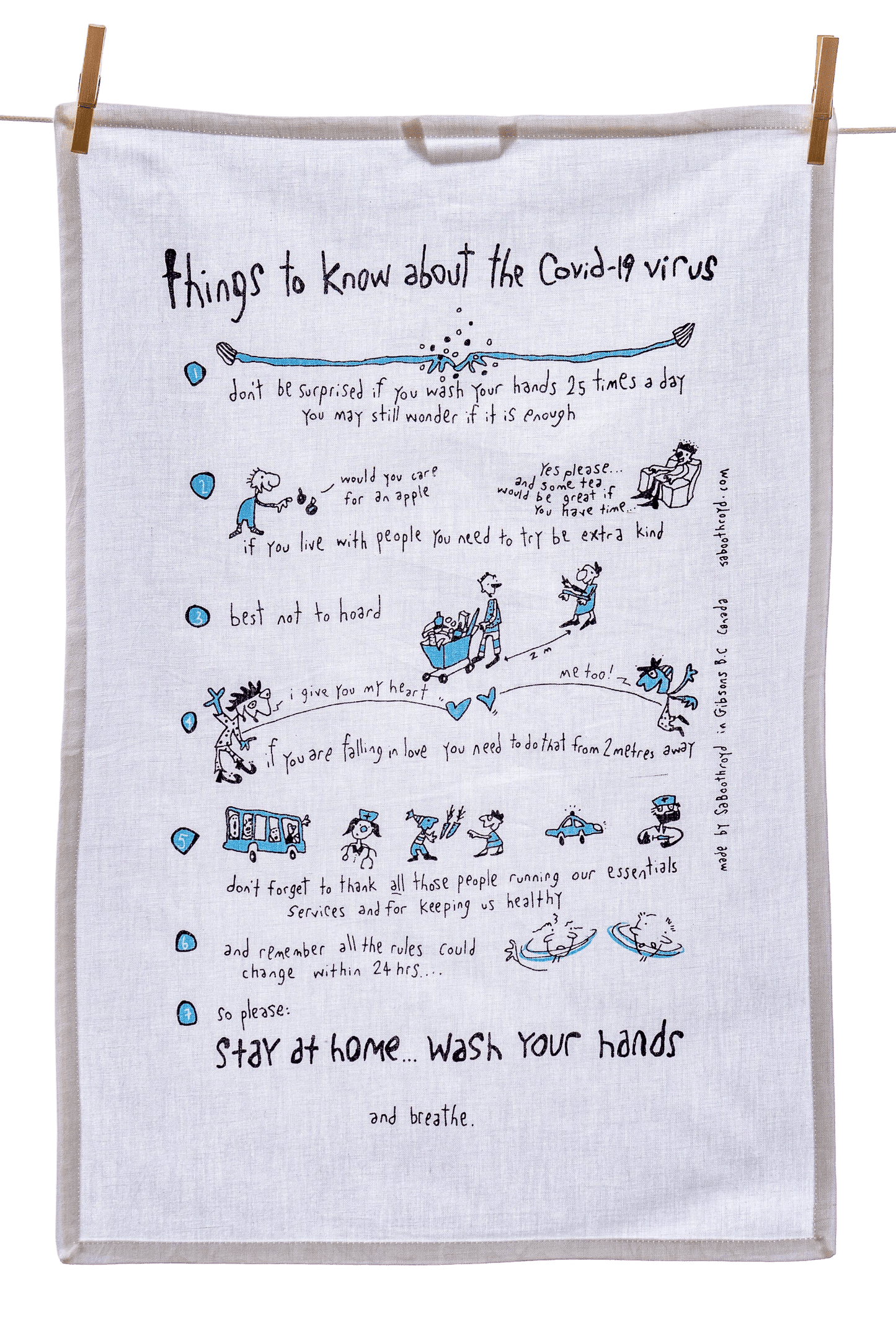 
                  
                    Tea Towel - Things to know about the COVID-19 Virus
                  
                
